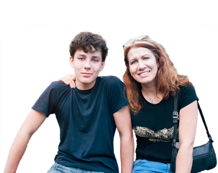 Female foster carer with male teenager in care